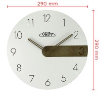 Nástenné hodiny PRIM Clear Timber 4128.00, biela 29cm